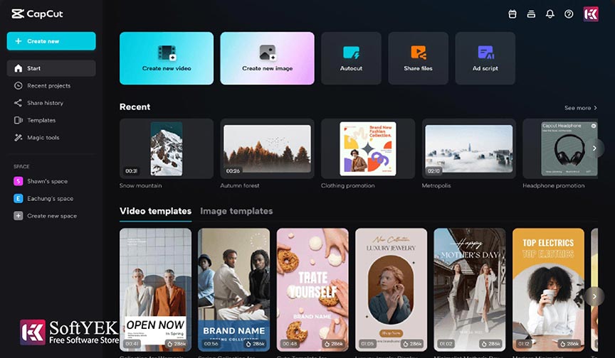 CapCut is an all-in-one creative platform powered by AI that enables video editing and image design 