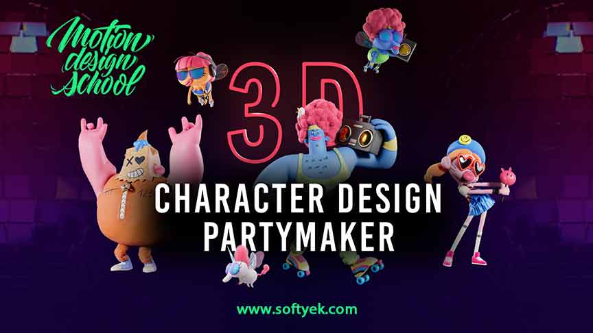 Motion Design School 3D Character Design Partymaker Free Download